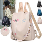 Flower Embroidered Artistic Woman Bagpack